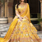 Rajwada Yellow Silk Stitched Gown with Dupatta For Women