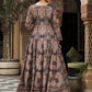 Rajwada Black Silk Stitched Gown with Dupatta For Women
