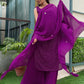 Rajwada Purple Georgette Stitched Kurta Set For Women