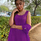 Rajwada Purple Georgette Stitched Kurta Set For Women