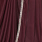 Rajwada Maroon Georgette Plain Saree With Unstitched Blouse For Women