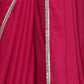 Rajwada Pink Georgette Plain Saree With Unstitched Blouse For Women