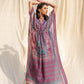 Rajwada Violet Silk Printed Stitched Indo Western Kaftan For Women