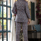 Rajwada Blue Satin Printed Co Ord Set for Women