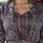 Rajwada Blue Satin Printed Co Ord Set for Women