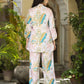 Rajwada Off White Muslin Printed Stitched Indo Western Co Ord Set For Women