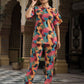Rajwada Multicolor Muslin Printed Stitched Indo Western Co Ord Set For Women