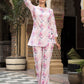 Rajwada Light Pink Muslin Printed Stitched Indo Western Co Ord Set For Women