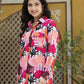 Rajwada Multicolor Muslin Printed Stitched Indo Western Co Ord Set For Women