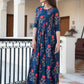 Rajwada Blue Muslin Stitched Gown For Women
