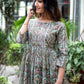 Rajwada Teal Muslin Stitched Gown For Women