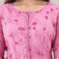 Rajwada Pink Chanderi Printed Stitched Gown for Women