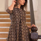 Rajwada Black Muslin Printed Stitched Gown for Women