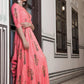 Rajwada Pink Muslin Printed Stitched Gown for Women