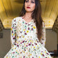 Rajwada Cream Muslin Printed Stitched Gown for Women