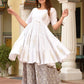 Rajwada White Muslin Printed Stitched Kurta Set For Women