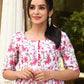 Rajwada White Muslin Printed Stitched Kurta Set For Women