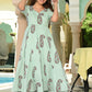 Rajwada Light Green Muslin Printed Stitched Kurta Set For Women