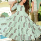 Rajwada Light Green Muslin Printed Stitched Kurta Set For Women