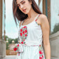 Rajwada White Muslin Printed Stitched Gown for Women