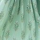 Rajwada Sea Green Muslin Printed Stitched Gown for Women