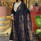 Rajwada Black Cotton Blend Embroidered Kurta Set For Women