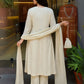 Rajwada White Cotton Blend Embroidered Kurta Set For Women