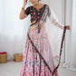 Rajwada Pink & Black Viscose Rayon Printed Lehenga For Women