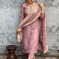 Rajwada Mauve Embroidered Viscose Silk Stitched Kurta Salwar Set For Women