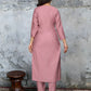 Rajwada Mauve Embroidered Viscose Silk Stitched Kurta Salwar Set For Women