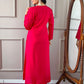Rajwada Red Embroidered Viscose Silk Stitched Kurta Salwar Set For Women