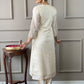 Rajwada Off White Embroidered Viscose Silk Stitched Kurta Salwar Set For Women