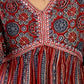 Rajwada Maroon Embroidered Cotton Blend Stitched Kurta Salwar Set For Women