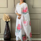 Rajwada White Embroidered Cotton Blend Stitched Kurta Salwar Set For Women