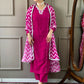 Rajwada Magenta Embroidered Viscose Silk Stitched Kurta Salwar Set For Women