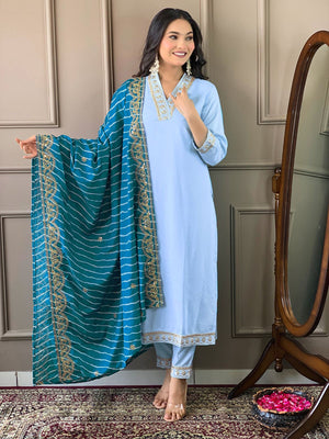 Rajwada Mauve Embroidered Viscose Silk Stitched Kurta Salwar Set For Women
