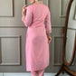 Rajwada Pink Embroidered Viscose Silk Stitched Kurta Salwar Set For Women