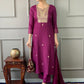 Rajwada Maroon Embroidered Rayon Stitched Kurta Salwar Set For Women