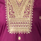 Rajwada Maroon Embroidered Rayon Stitched Kurta Salwar Set For Women