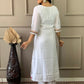 Rajwada White Embroidered Chanderi Silk Stitched Kurta Salwar Set For Women