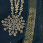 Rajwada Blue Viscose Rayon Embroidered Stitched Kurta Set For Women
