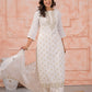 Rajwada White Viscose Rayon Embroidered Stitched Kurta Set For Women