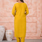 Rajwada Yellow Silk Blend Embroidered Stitched Kurta Set For Women