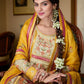 Rajwada Yellow Chinon Embroidered Stitched Kurta Set For Women