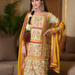 Rajwada Yellow Chinon Embroidered Stitched Kurta Set For Women
