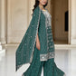 Rajwada Teal Green Chinon Embroidered Stitched Kurta Set For Women
