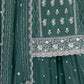 Rajwada Teal Green Chinon Embroidered Stitched Kurta Set For Women