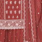 Rajwada Rust Orange Chinon Embroidered Stitched Kurta Set For Women