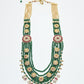 Rajwada Golden And Green Alloy Kundan Jewellery Set For Women