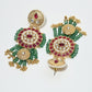 Rajwada Golden And Green Alloy Kundan Jewellery Set For Women